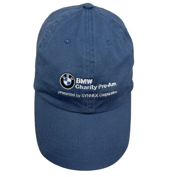 BMW Mens Pro Am Baseball Cap Hat Blue Logo Strapback Embroidered Golf OS - Picture 2 of 7